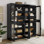 Crosley Essen 2Pc Glass Door Kitchen Pantry Storage Cabinet Set