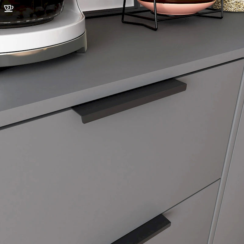 Storage Cabinet with 3 Drawers & Adjustable Shelf, Mid Century Cabinet with Door, Accent Cabinet