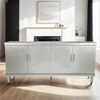 70.07 Wood Storage Cabinet with 4 Doors and Adjustable Shelves