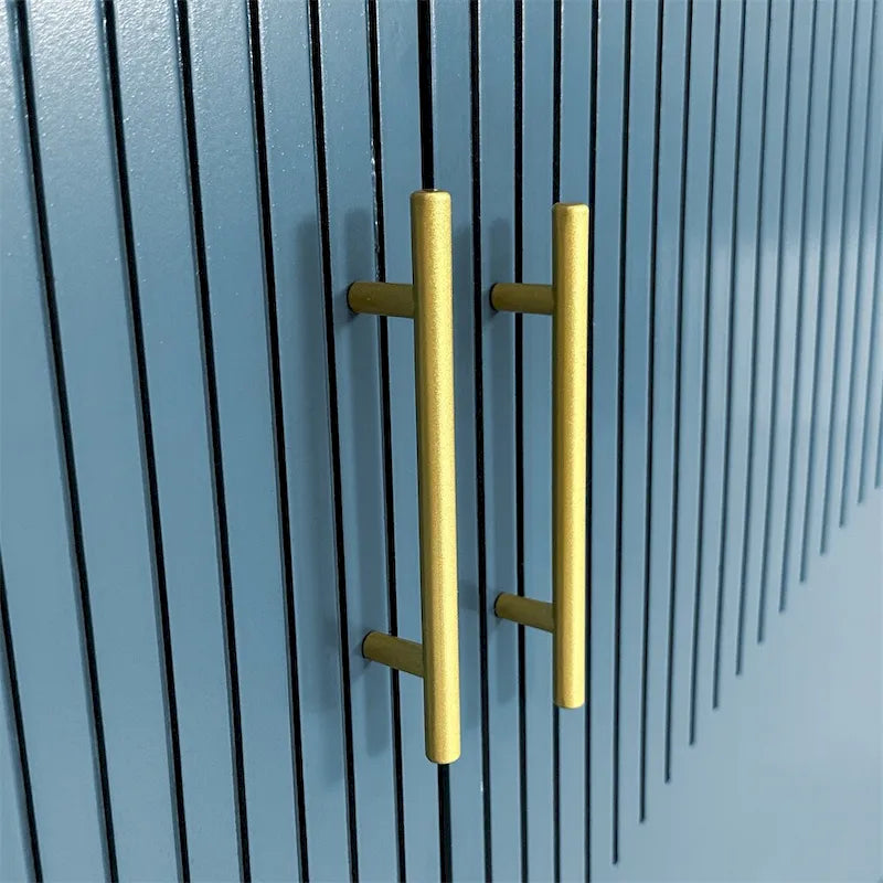 70.07 Wood Storage Cabinet with 4 Doors and Adjustable Shelves