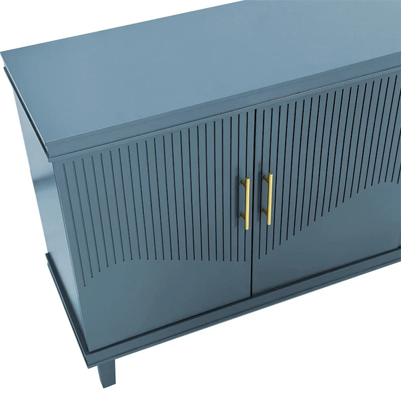 70.07 Wood Storage Cabinet with 4 Doors and Adjustable Shelves