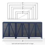 Crosley Cassai 3Pc Media Storage Cabinet Set