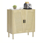 Grondin Boho Style 2 Doors Accent Cabinet Mid-Century Modern Storage Sideboard Buffet Console Table for Home Office