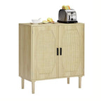 Grondin Boho Style 2 Doors Accent Cabinet Mid-Century Modern Storage Sideboard Buffet Console Table for Home Office