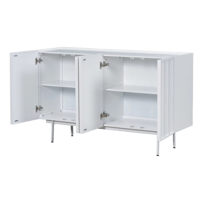 Modern Cabinet with 4 Doors and Adjustable Shelves
