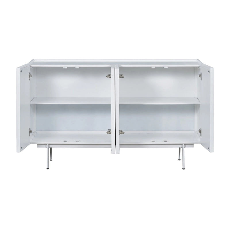 Modern Cabinet with 4 Doors and Adjustable Shelves