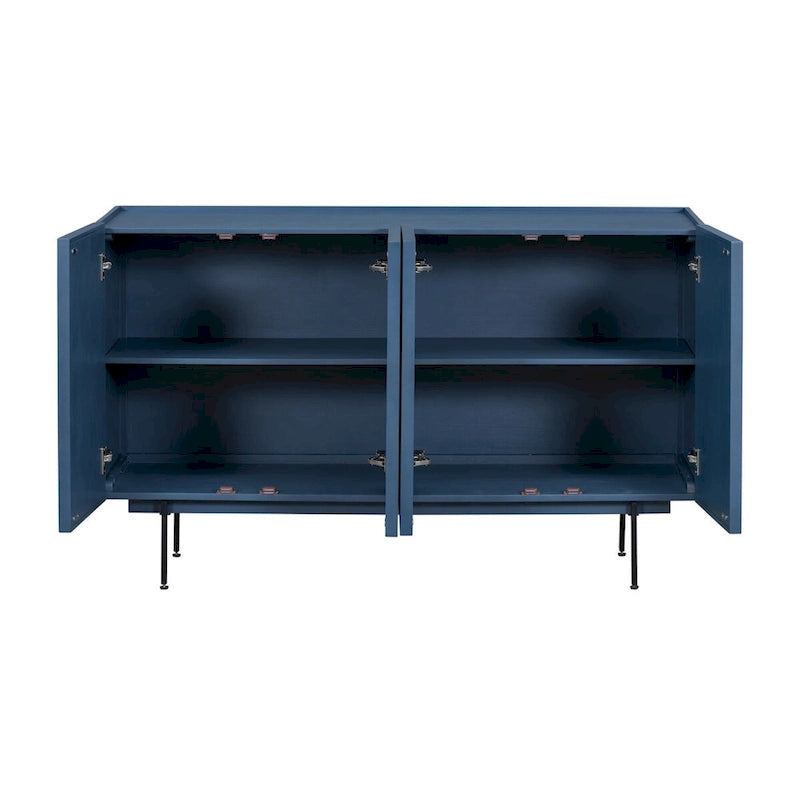 Modern Cabinet with 4 Doors and Adjustable Shelves