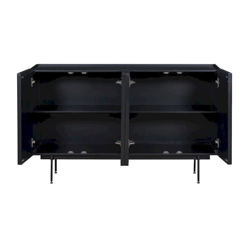 Modern Cabinet with 4 Doors and Adjustable Shelves