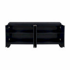 Four-Door Cabinet with Vertical Stripes and Wavy Design