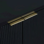 Four-Door Cabinet with Vertical Stripes and Wavy Design