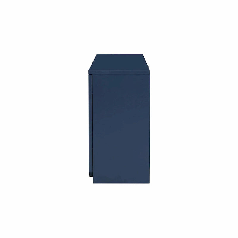 Four-Door Cabinet with Vertical Stripes and Wavy Design