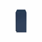 Four-Door Cabinet with Vertical Stripes and Wavy Design