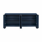 Four-Door Cabinet with Vertical Stripes and Wavy Design