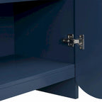 Four-Door Cabinet with Vertical Stripes and Wavy Design