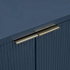 Four-Door Cabinet with Vertical Stripes and Wavy Design