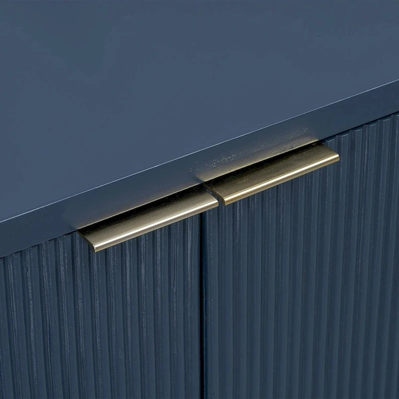 Four-Door Cabinet with Vertical Stripes and Wavy Design