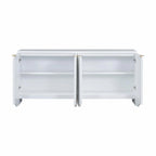 Four-Door Cabinet with Vertical Stripes and Wavy Design