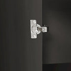 Modern Curved Sideboard Storage Cabinet Wooden Cabinet with 4 Doors and Adjustable Shelves