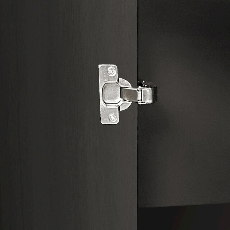 Modern Curved Sideboard Storage Cabinet Wooden Cabinet with 4 Doors and Adjustable Shelves