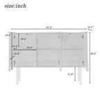 Modern Simple Sideboard Cabinet with Adjustable Shelves for Living Room, Dining Room