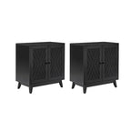 Joseph Midcentury 30Tall 2 Door Accent Cabinet Set of 2 by HULALA HOME