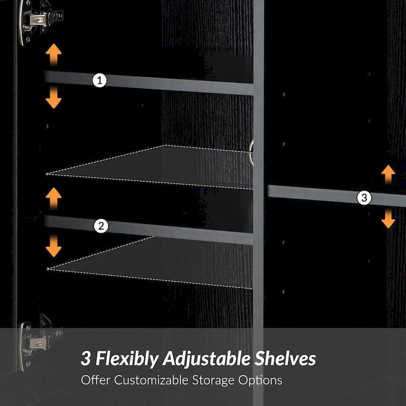 Joseph Midcentury 30Tall 2 Door Accent Cabinet Set of 2 by HULALA HOME