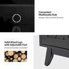 Joseph Midcentury 30Tall 2 Door Accent Cabinet Set of 2 by HULALA HOME