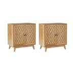 Joseph Midcentury 30Tall 2 Door Accent Cabinet Set of 2 by HULALA HOME
