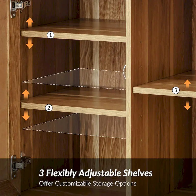 Joseph Midcentury 30Tall 2 Door Accent Cabinet Set of 2 by HULALA HOME