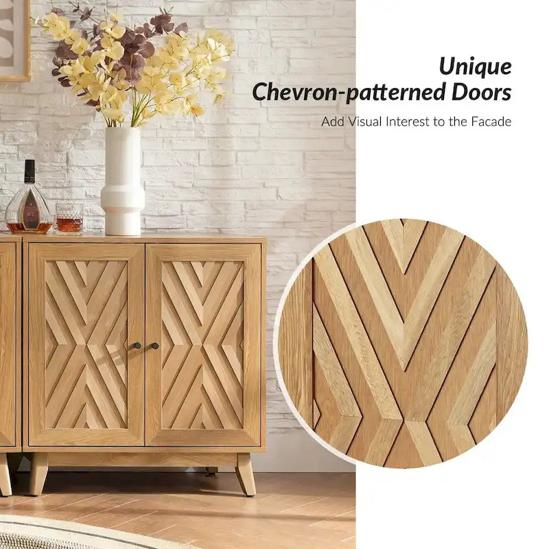 Joseph Midcentury 30Tall 2 Door Accent Cabinet Set of 2 by HULALA HOME