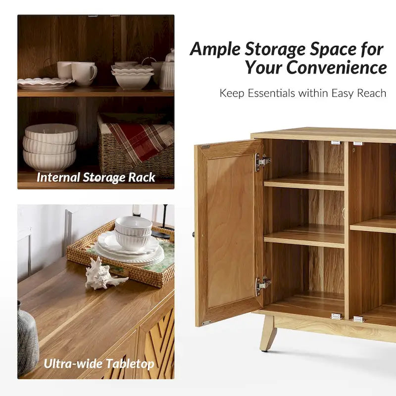 Joseph Midcentury 30Tall 2 Door Accent Cabinet Set of 2 by HULALA HOME