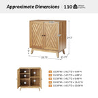 Joseph Midcentury 30Tall 2 Door Accent Cabinet Set of 2 by HULALA HOME