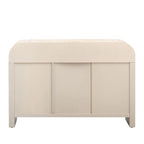 Retro Minimalist Curved Sideboard with Gold Handles