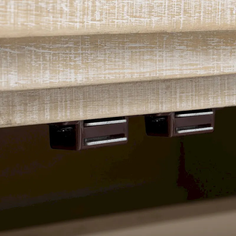 Retro Minimalist Curved Sideboard with Gold Handles