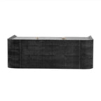 Retro Minimalist Curved Sideboard with Gold Handles