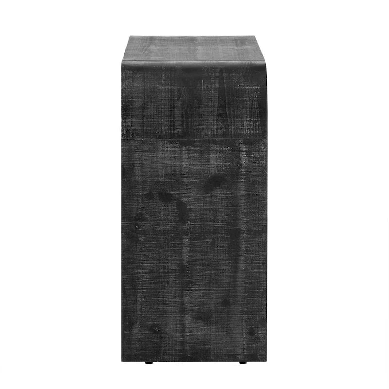 Retro Minimalist Curved Sideboard with Gold Handles