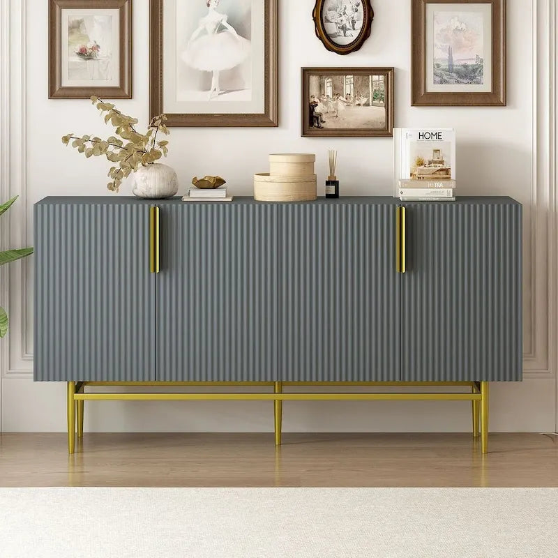 60 Modern Elegant 4-Door Cabinet Buffet/Sideboard