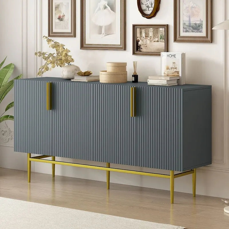 60 Modern Elegant 4-Door Cabinet Buffet/Sideboard