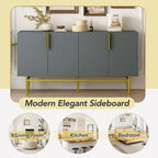 60 Modern Elegant 4-Door Cabinet Buffet/Sideboard