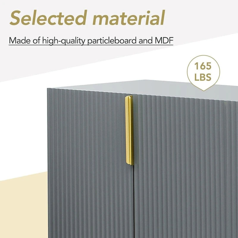 60 Modern Elegant 4-Door Cabinet Buffet/Sideboard