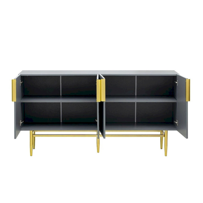 60 Modern Elegant 4-Door Cabinet Buffet/Sideboard