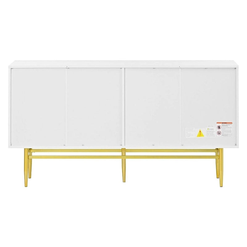 60 Modern Elegant 4-Door Cabinet Buffet/Sideboard