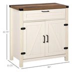 2 Barn Doors Kitchen Sideboard Buffet Cabinet with Drawer