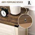 2 Barn Doors Kitchen Sideboard Buffet Cabinet with Drawer