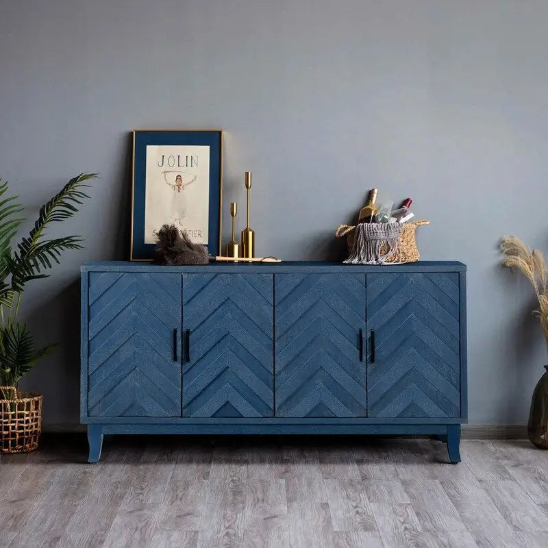 Lacquered Wooden Vintage Style Sideboard
