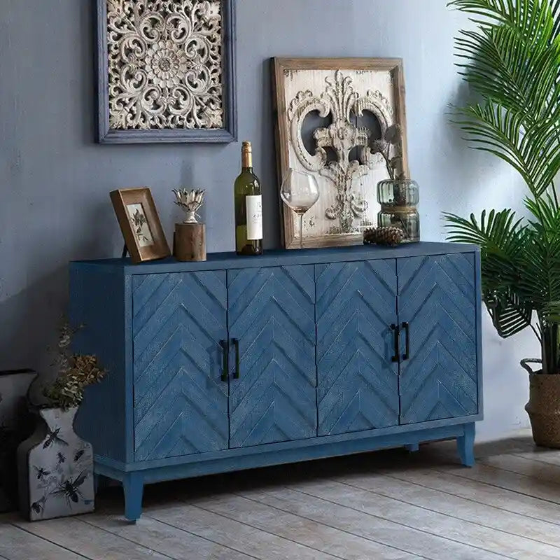 Lacquered Wooden Vintage Style Sideboard