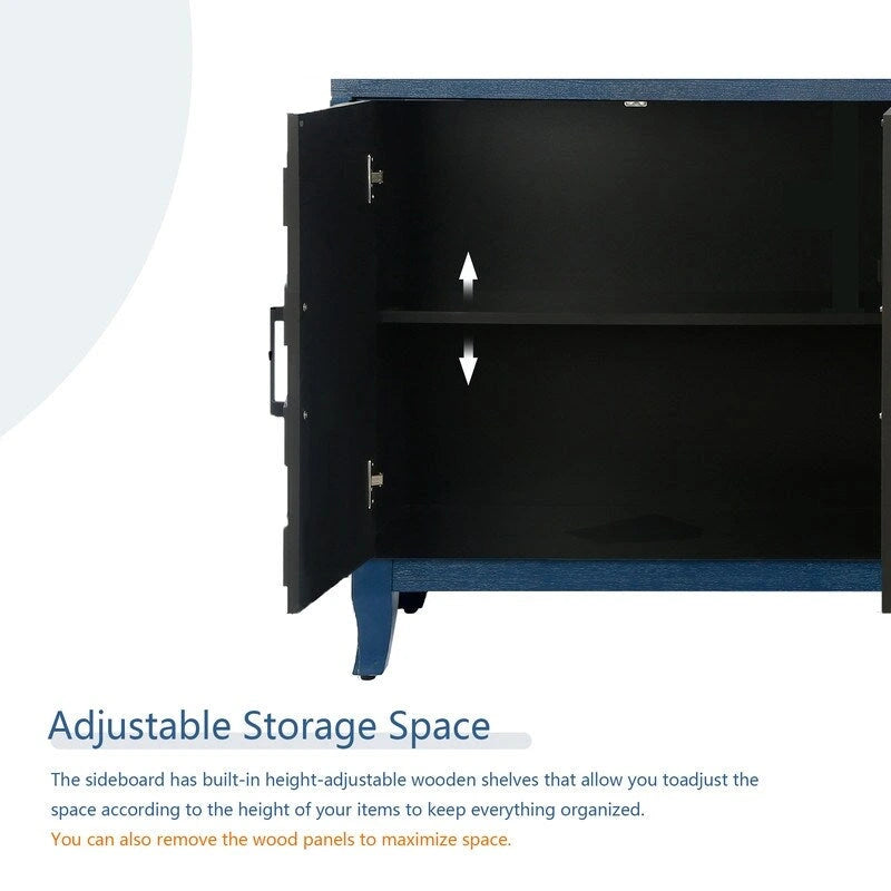 Lacquered Wooden Vintage Style Sideboard