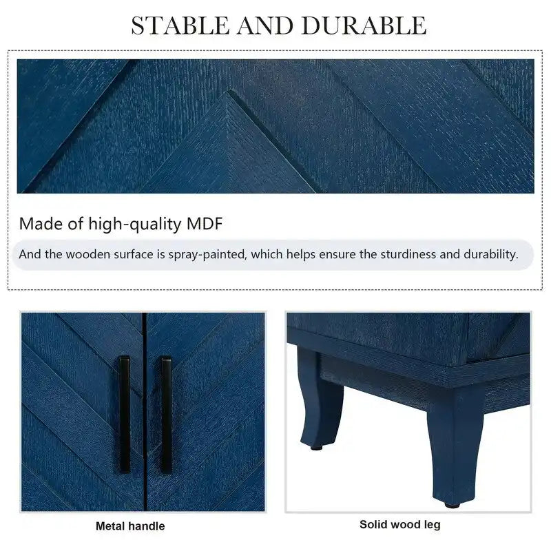 Lacquered Wooden Vintage Style Sideboard