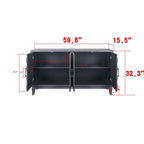 Lacquered Wooden Vintage Style Sideboard