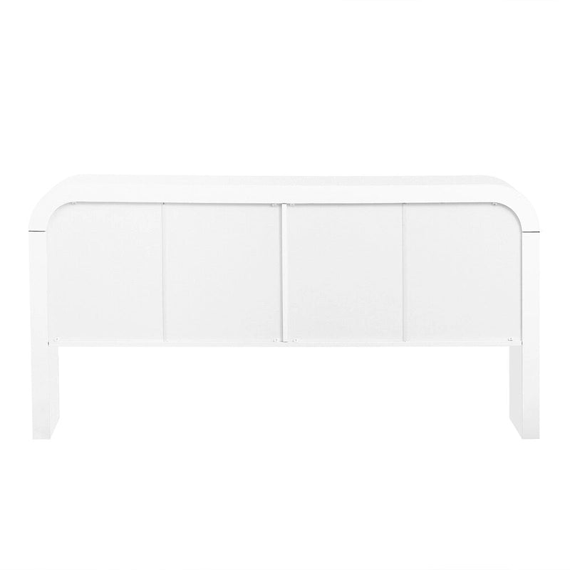 Striped Storage Cabinet with 4 Doors, Adjustable